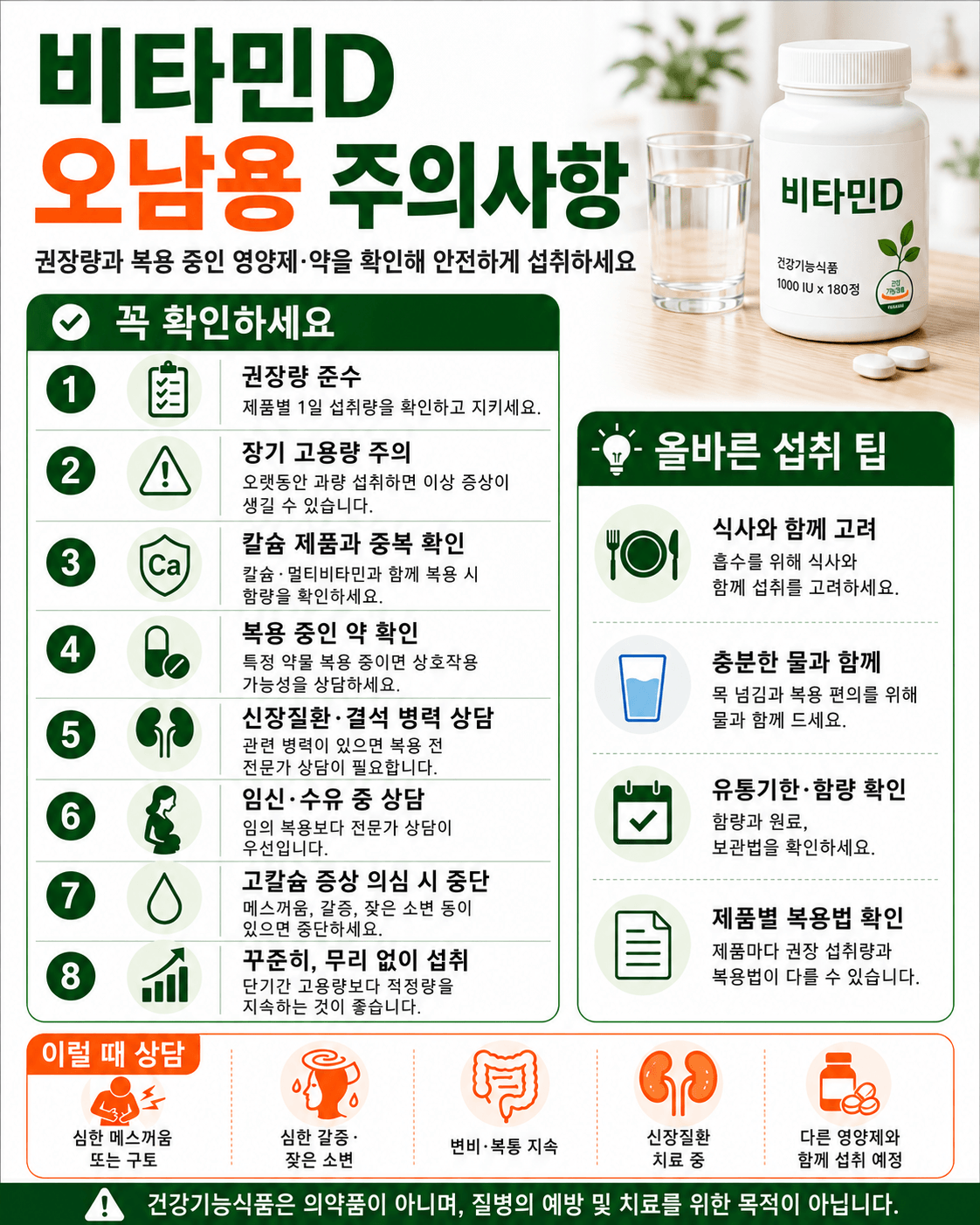 비타민D 오남용 주의사항