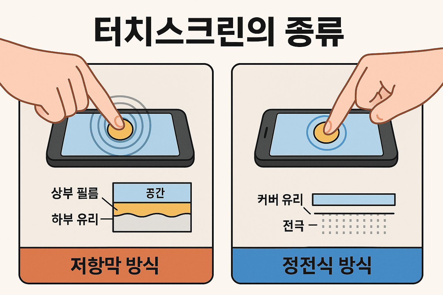 터치스크린의 종륲