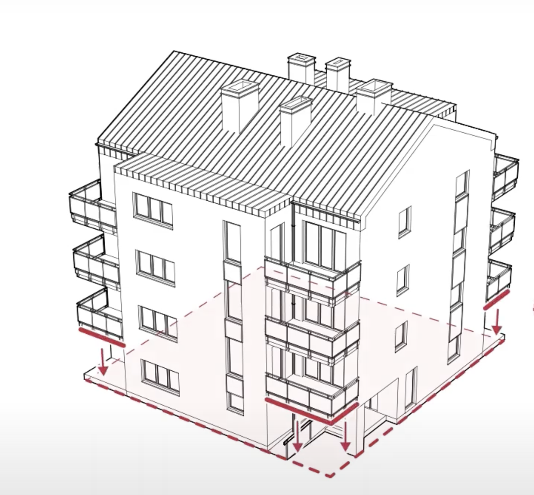 건축물의 수평투영면적인 건축면적