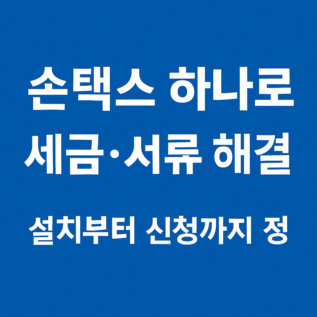 손택스 하나로 세금·서류 해결! 설치부터 신청까지 정리