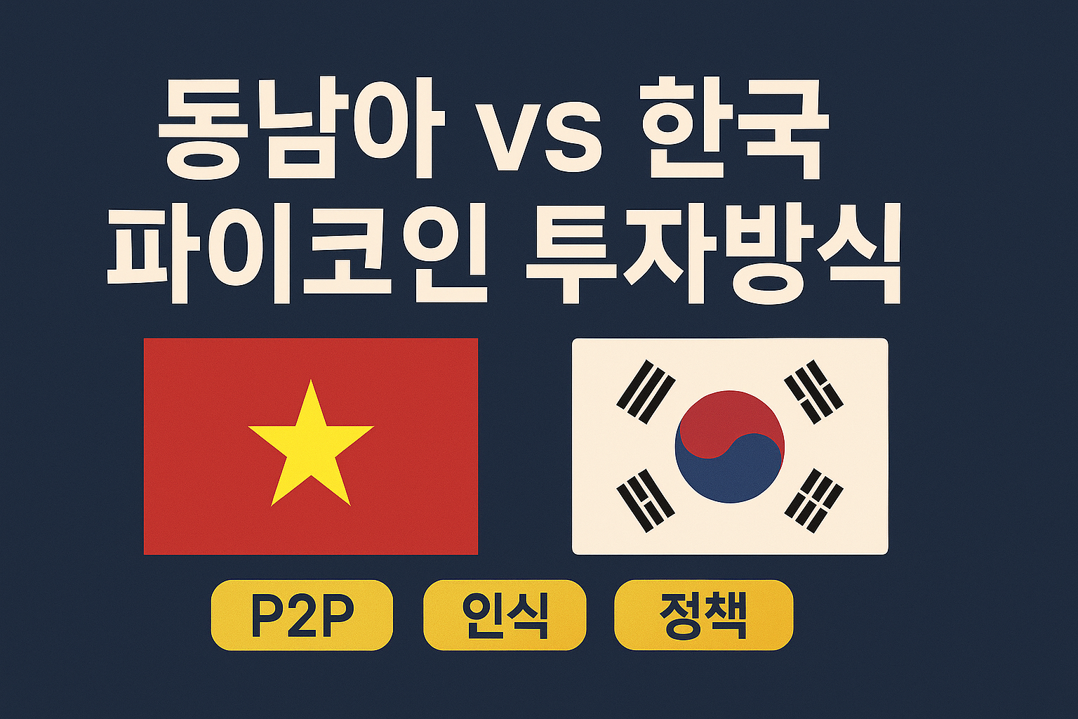 동남아 vs 한국 파이코인 투자방식 (P2P, 인식, 정책)