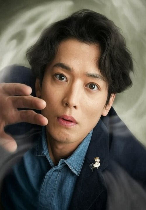 노무진이 뭐에 홀린 듯 눈을 크게 뜨고 정면을 주시하고 있는 모습