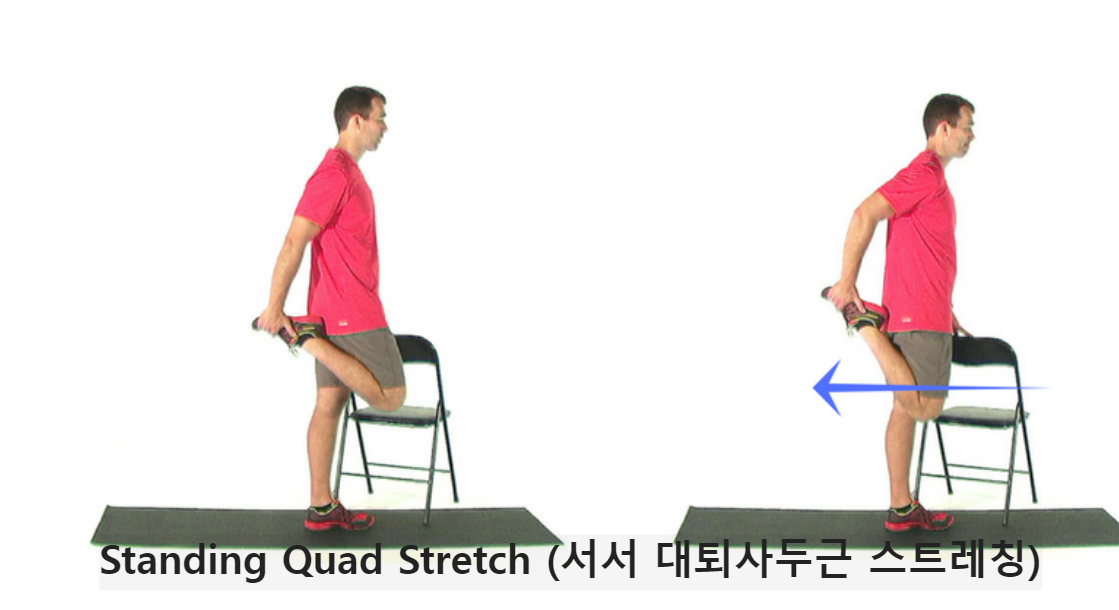 서서 하는 대퇴사두근 스트레칭 (Standing Quad Stretch)