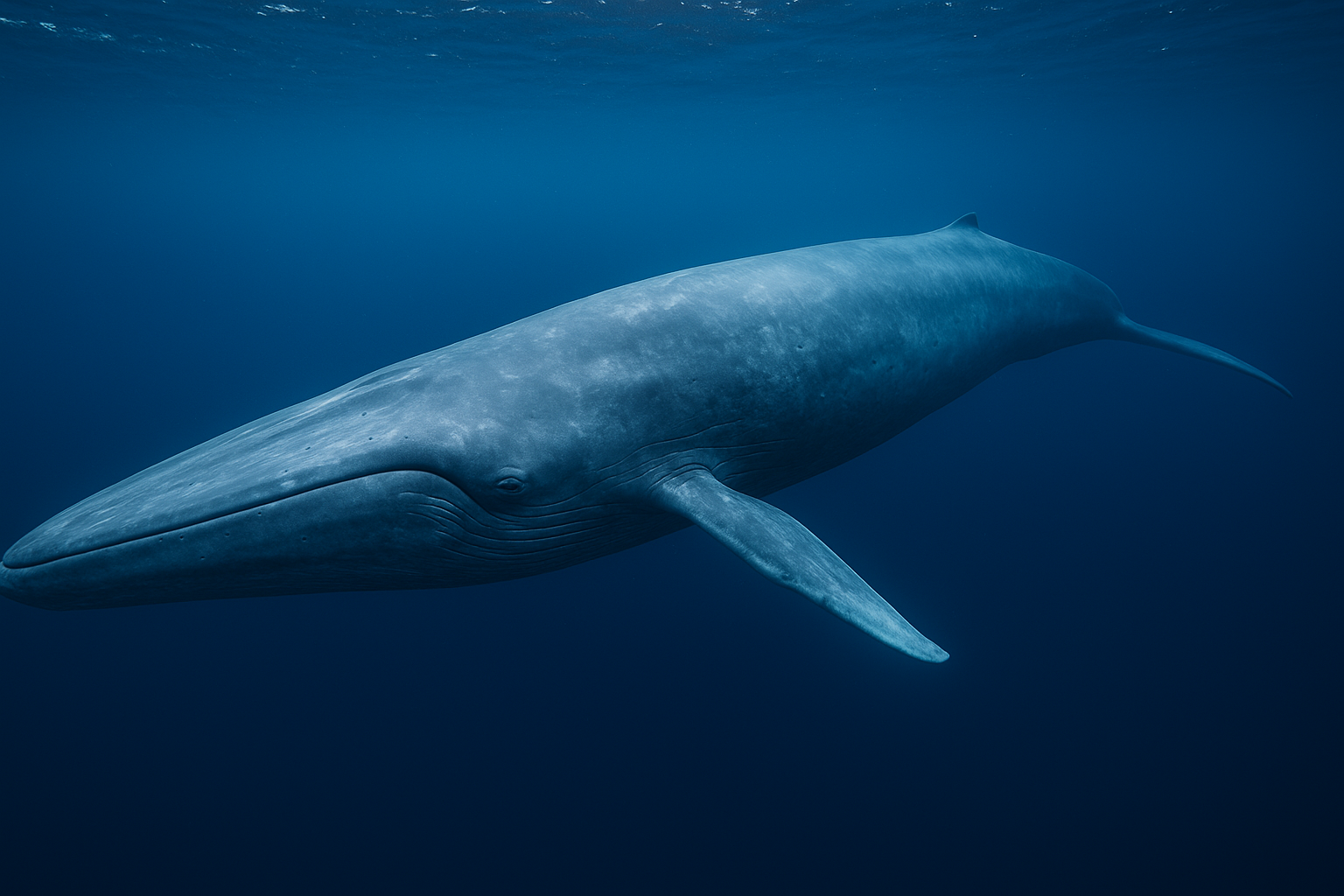 가장 큰 해양생문 흰수염고래 사진
