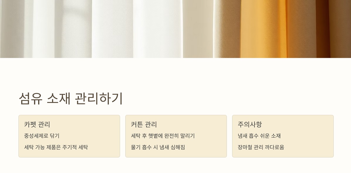 섬유 소재 관리하기