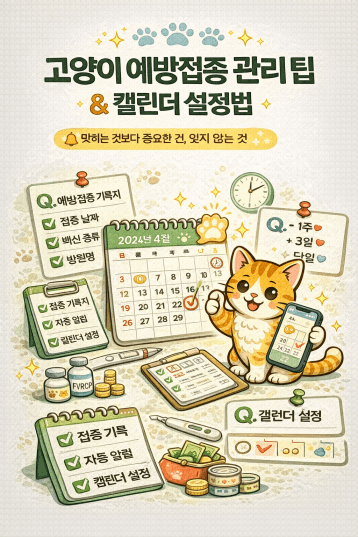 고양이 예방접종 일정 관리법, 캘린더 설정으로 절대 안 잊는 법