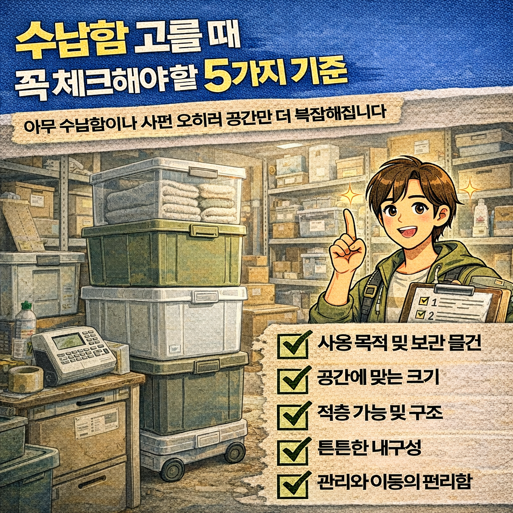 수납함 고를 때 꼭 체크해야 할 5가지 기준