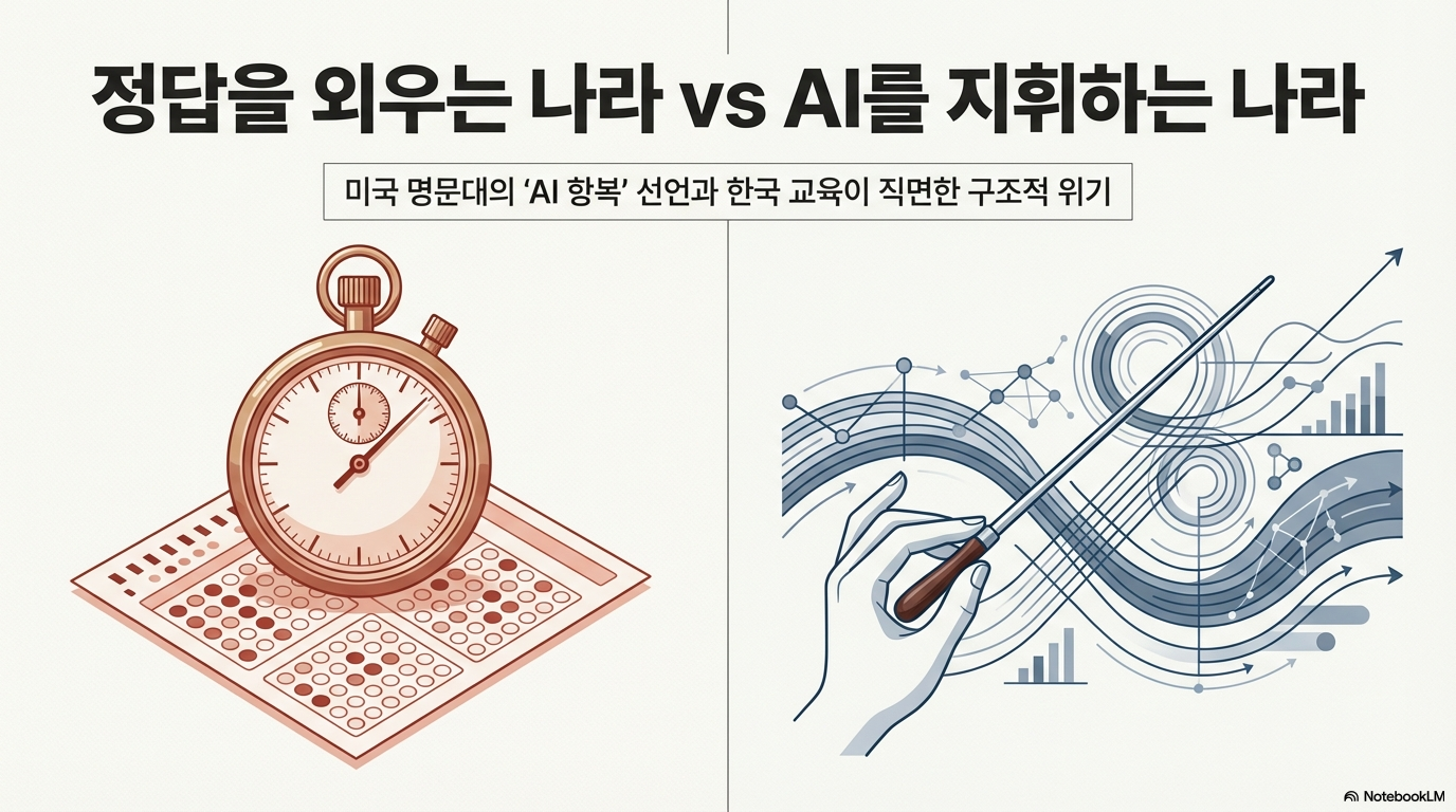 AI시대 교육의 미래: 정답을 외우는 나라 vs AI를 지휘하는 나라