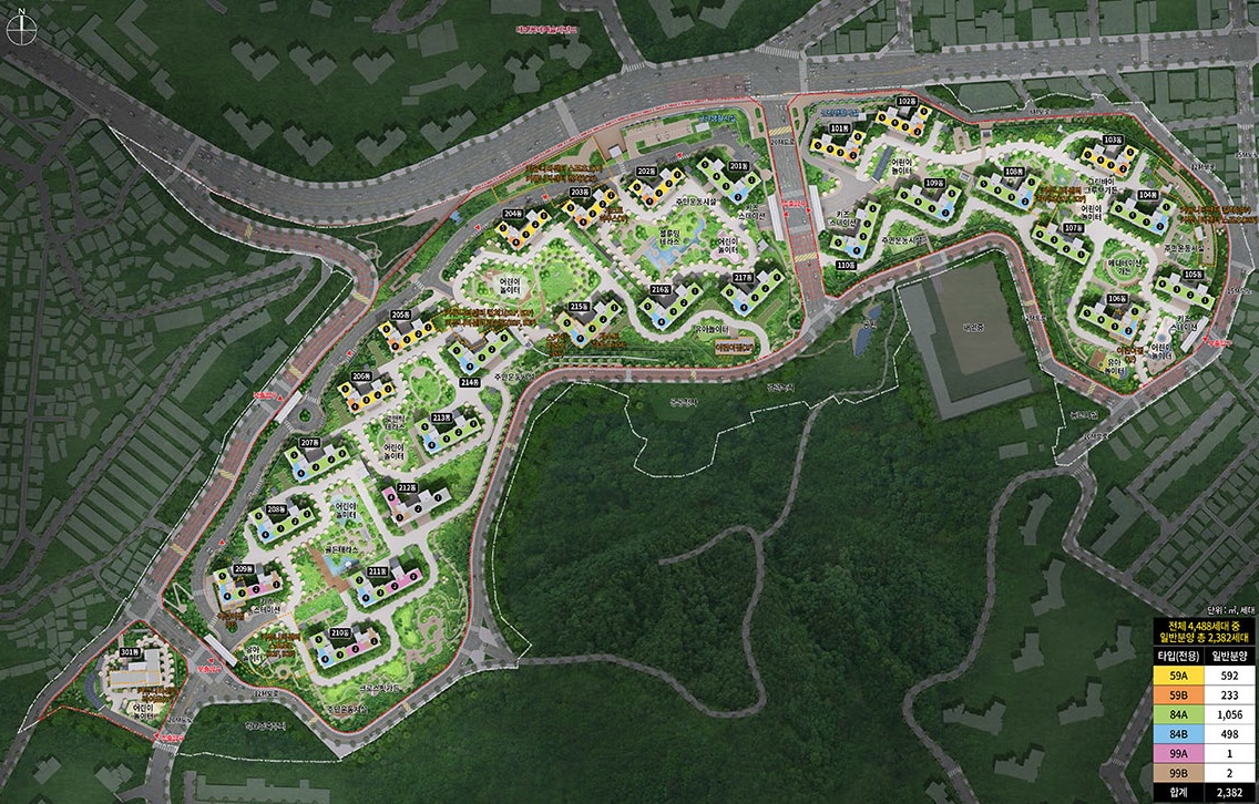 대연 디아이엘 동･호수 배치도