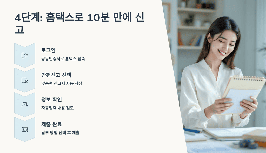 4단계: 홈택스로 신고 완료하기