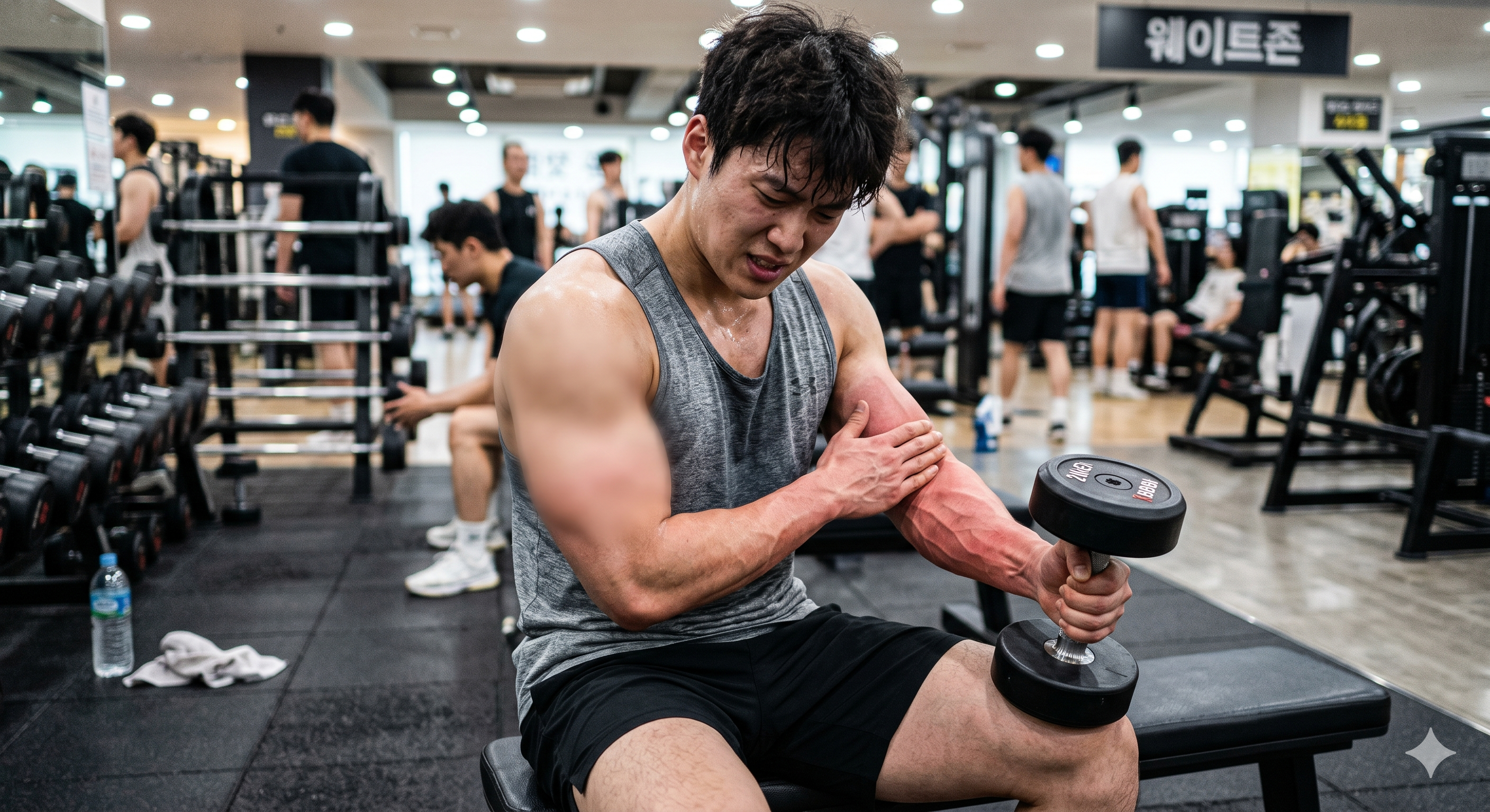 해머컬을 했는데 전완만 기억나는 상황