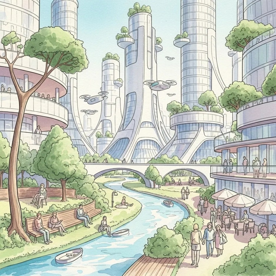 도심과 자연이 어우러진 뉴토피아의 풍경