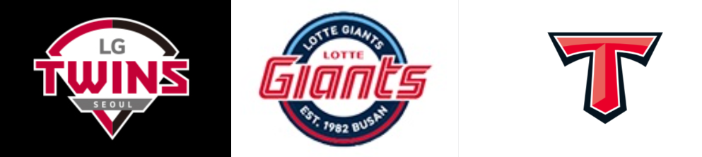 엘지트윈스 롯데자이언츠 기아타이거즈 구단 엠블럼 모음 사진