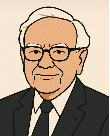 워렌 버핏의 얼굴 그림