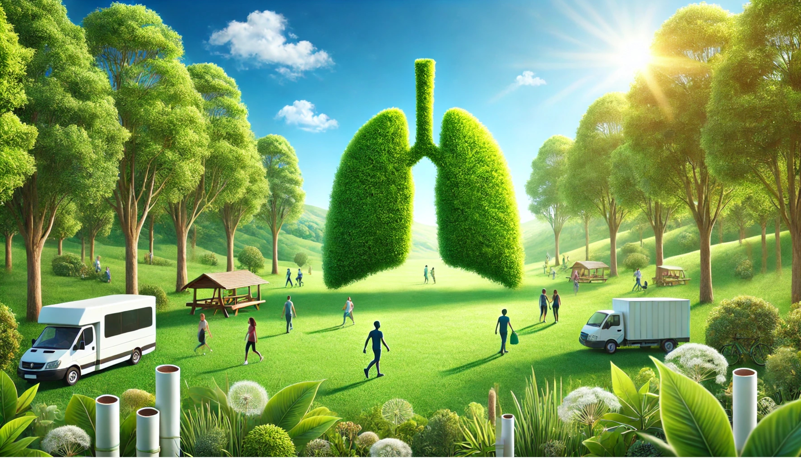 맑은 하늘과 깨끗한 자연환경의 모습