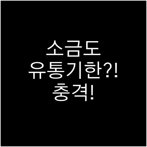 요오드 소금 향 첨가 소금은 유통기한..