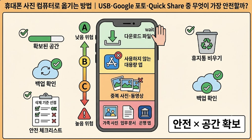 휴대폰 사진 컴큐터로 옮기는 방법