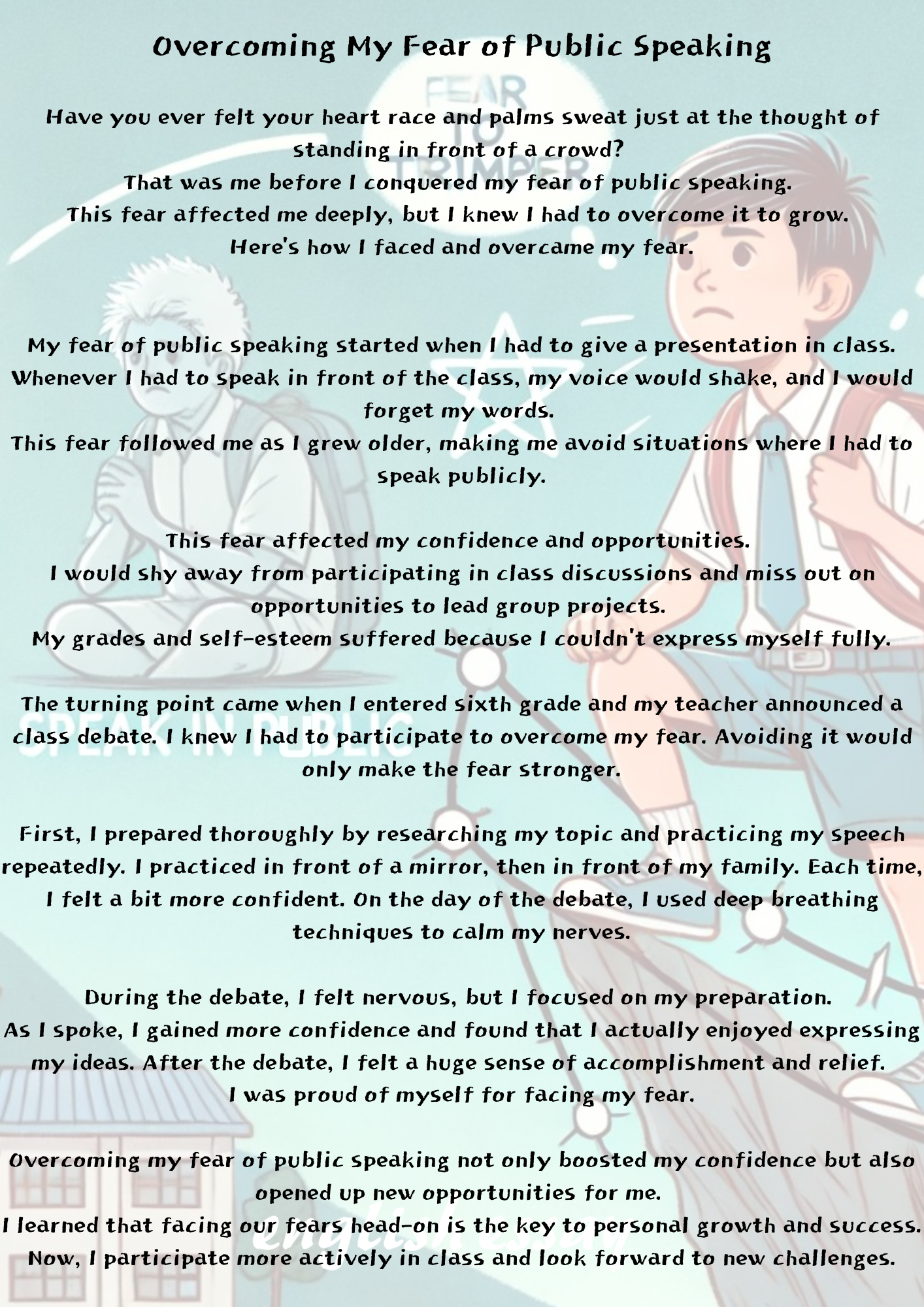 How to Write an Essay about Overcoming a Fear (두려움을 극복한 경험에 대한 에세이 작성 방법)