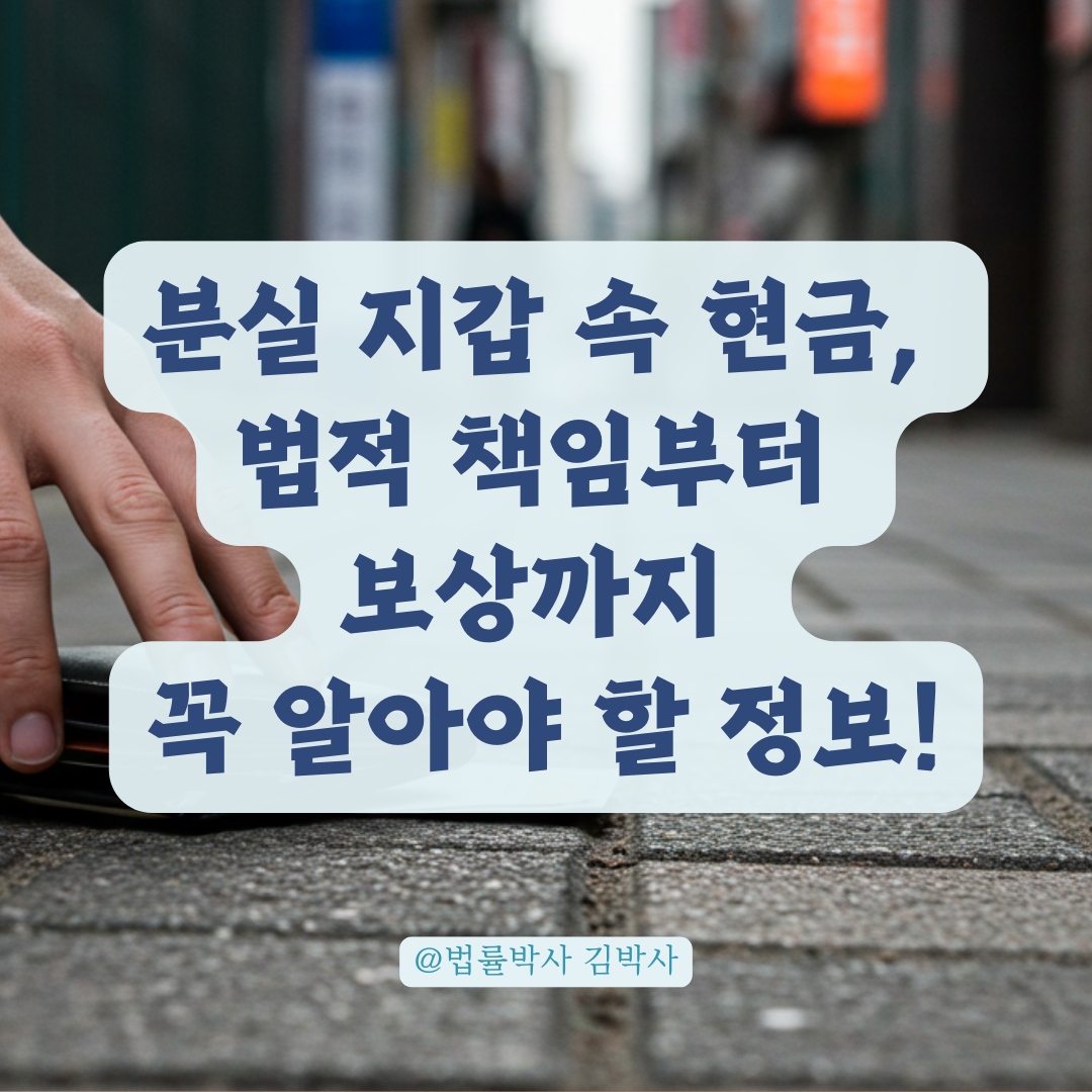 분실 지갑에서 현금이 사라졌다면? 최초 습득자 책임과 법적 대응 정리.