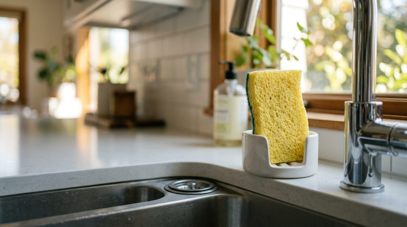 수세미 보관법 건조 거치대 주방 위생 올바른 관리