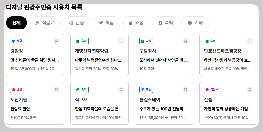 디지털 관광주민증 사용방법