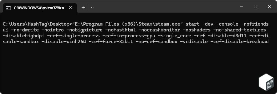 스팀 배치 파일로 클라이언트 실행