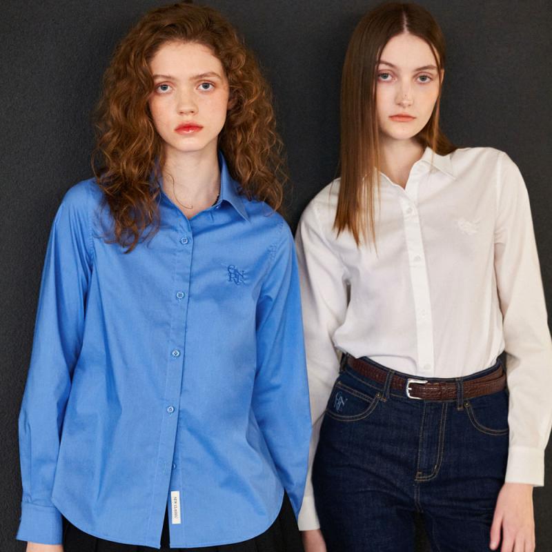 제너럴아이디어 WOMAN 링클프리 데일리 클래식 셔츠 SKY WBD1L03502