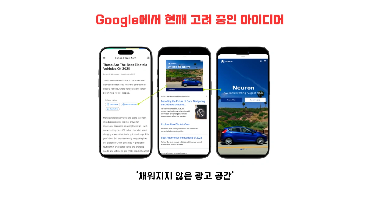 구글의 채워지지 않은 공간 대응 방법