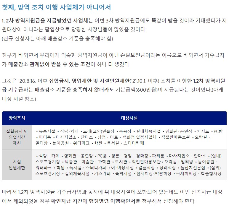 소상공인 손실보전금 확인지급