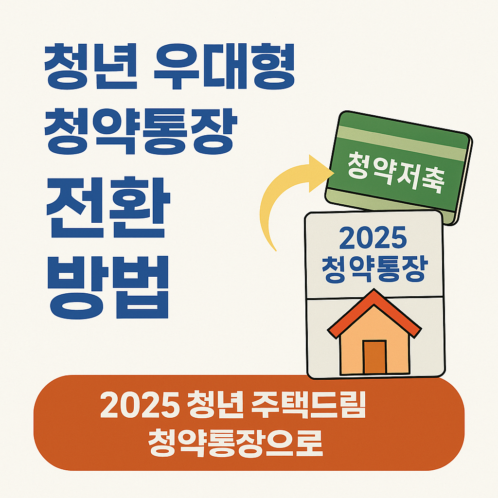 청년 우대형 청약통장 전환 방법|2025 청년 주택드림 통장으로 바꾸는 법 총정리