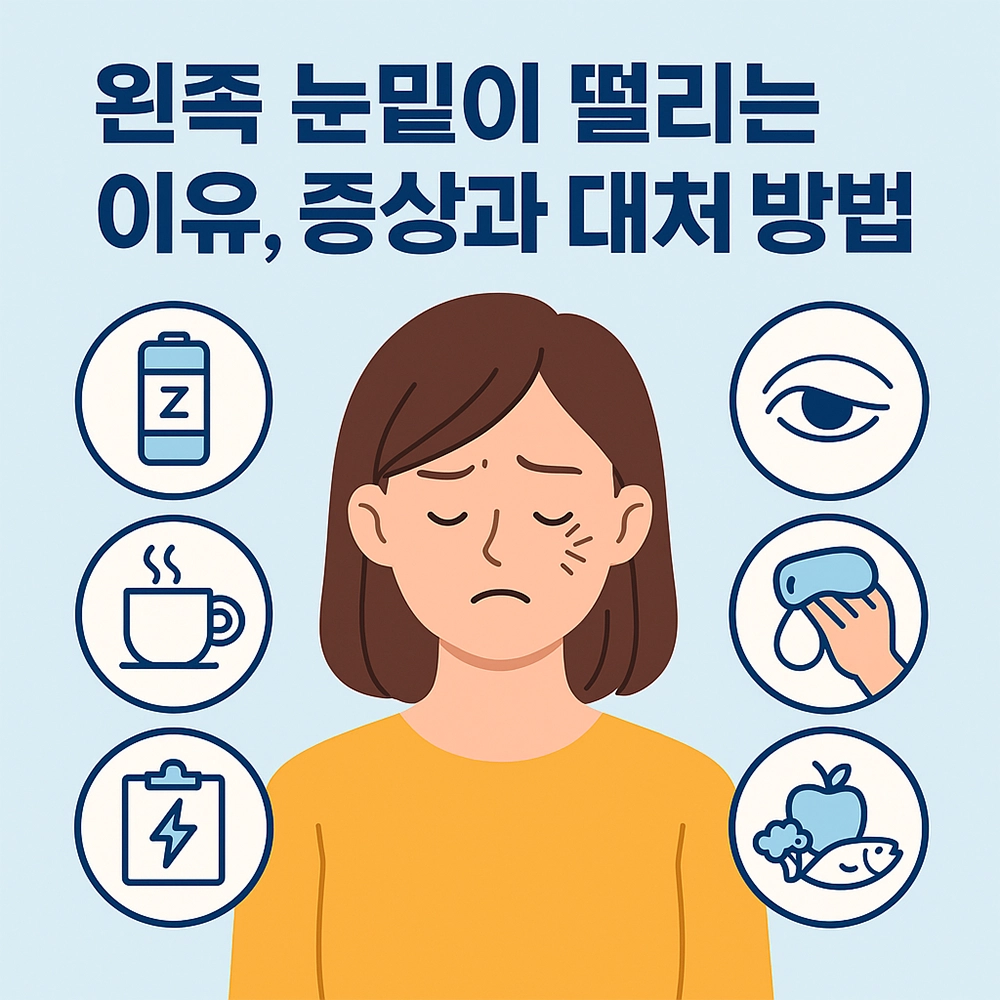 왼쪽 눈밑이 떨리는 이유 증상과 대처 방법