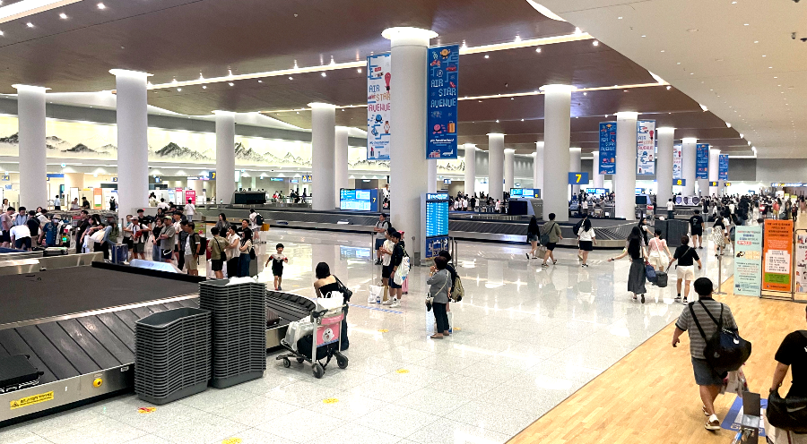입국 시 수하물 찾기