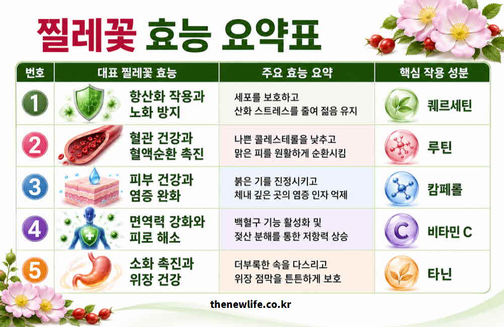 찔레꽃 효능 요약표