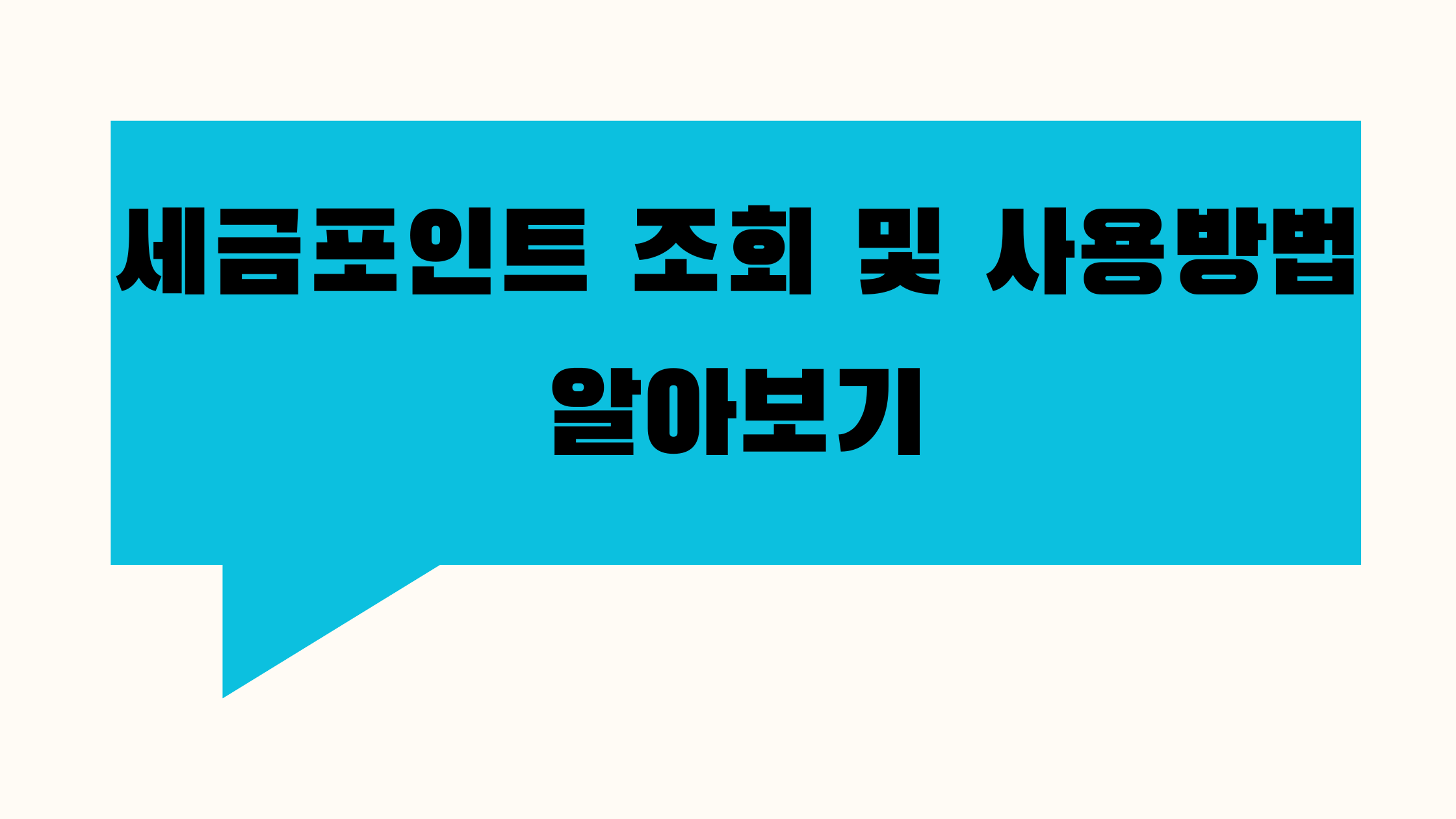 세금 포인트 조회