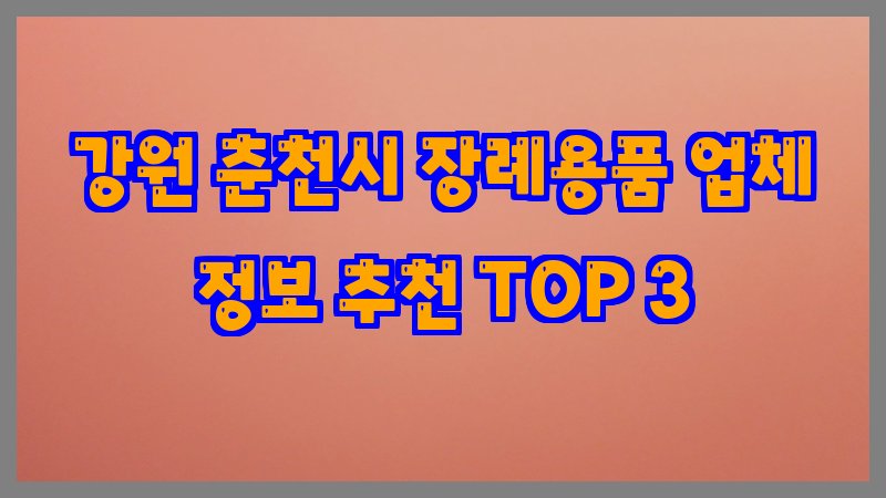 강원 춘천시 장례용품