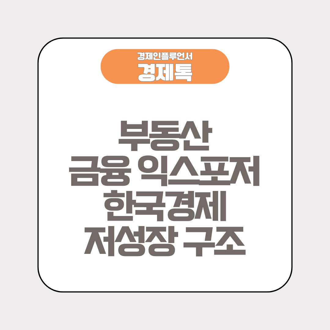 부동산 금융 익스포저로 본 한국경제 저성장 구조