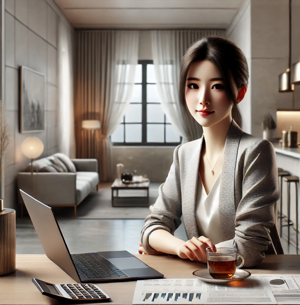 ISA 투자를 생각하는 지방에 거주하는 30대 여성 이미지