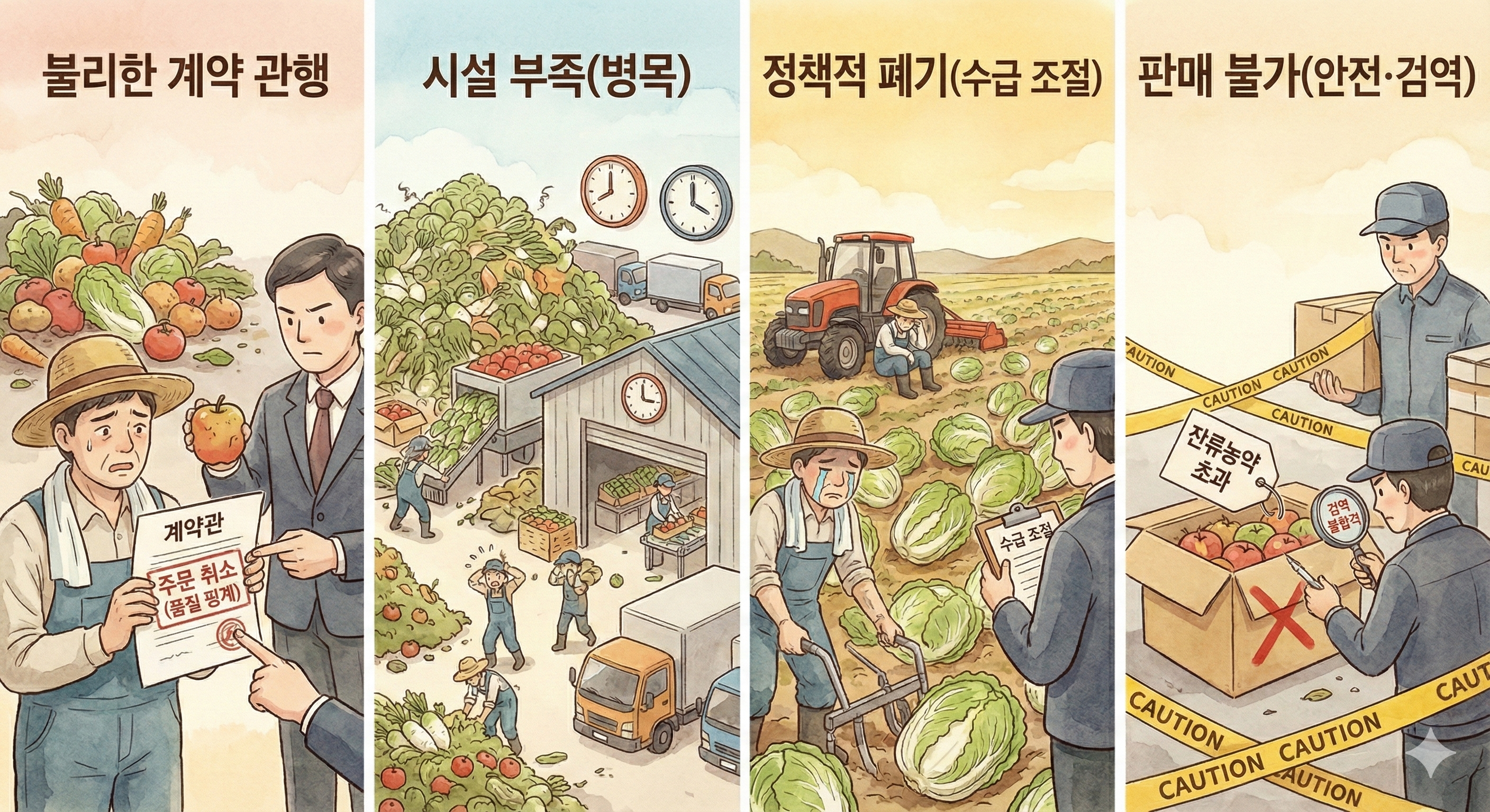 불리한 계약관행 및 검역 문제