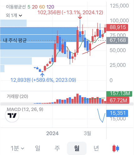 비트코인 ETF월봉차트