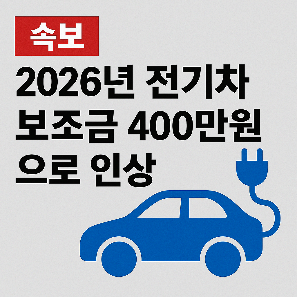 정부 발표! 2026년 전기차 보조금 인상 확정&hellip; 얼마나 달라지나?