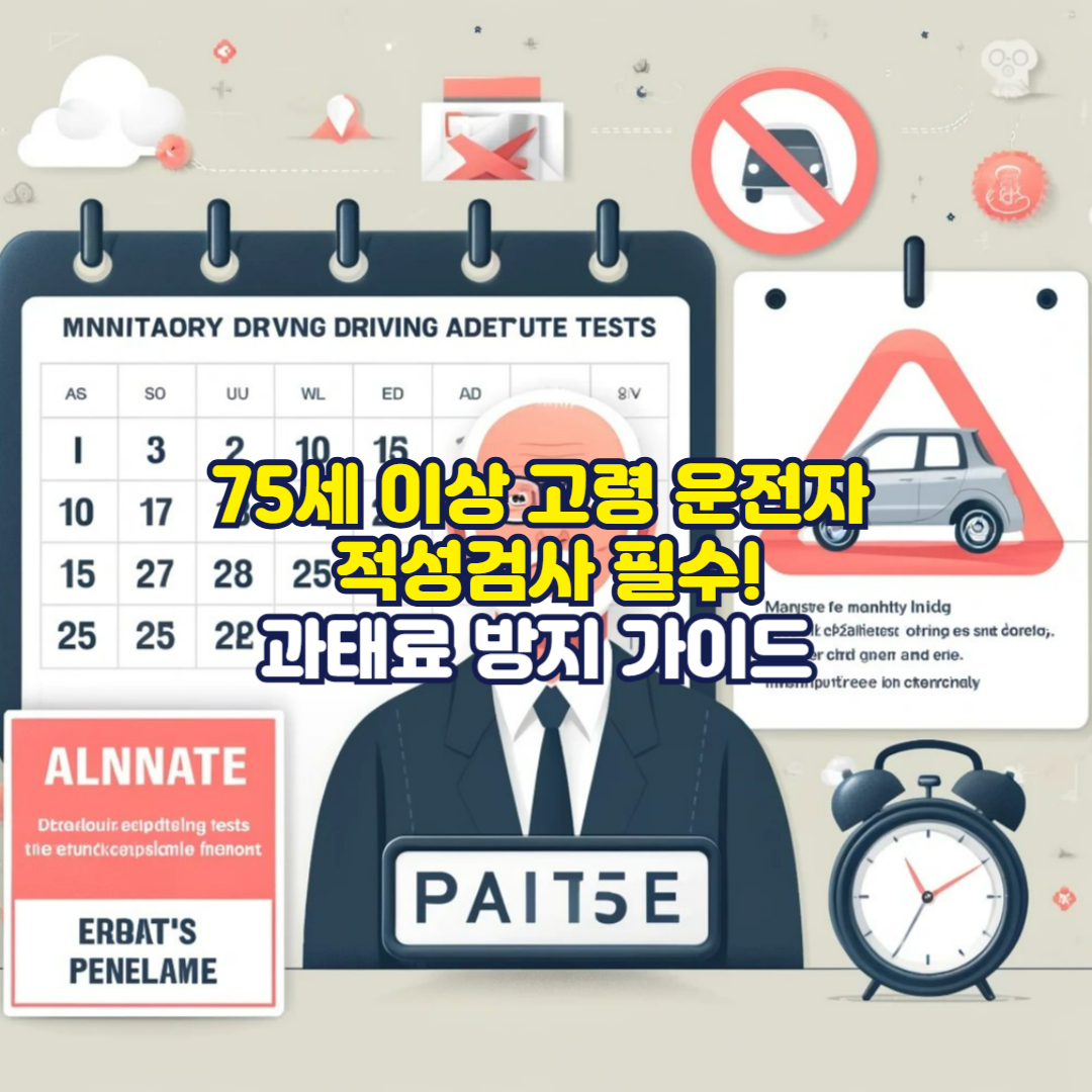 75세 이상 고령 운전자 적성검사 필수! 과태료 방지 가이드