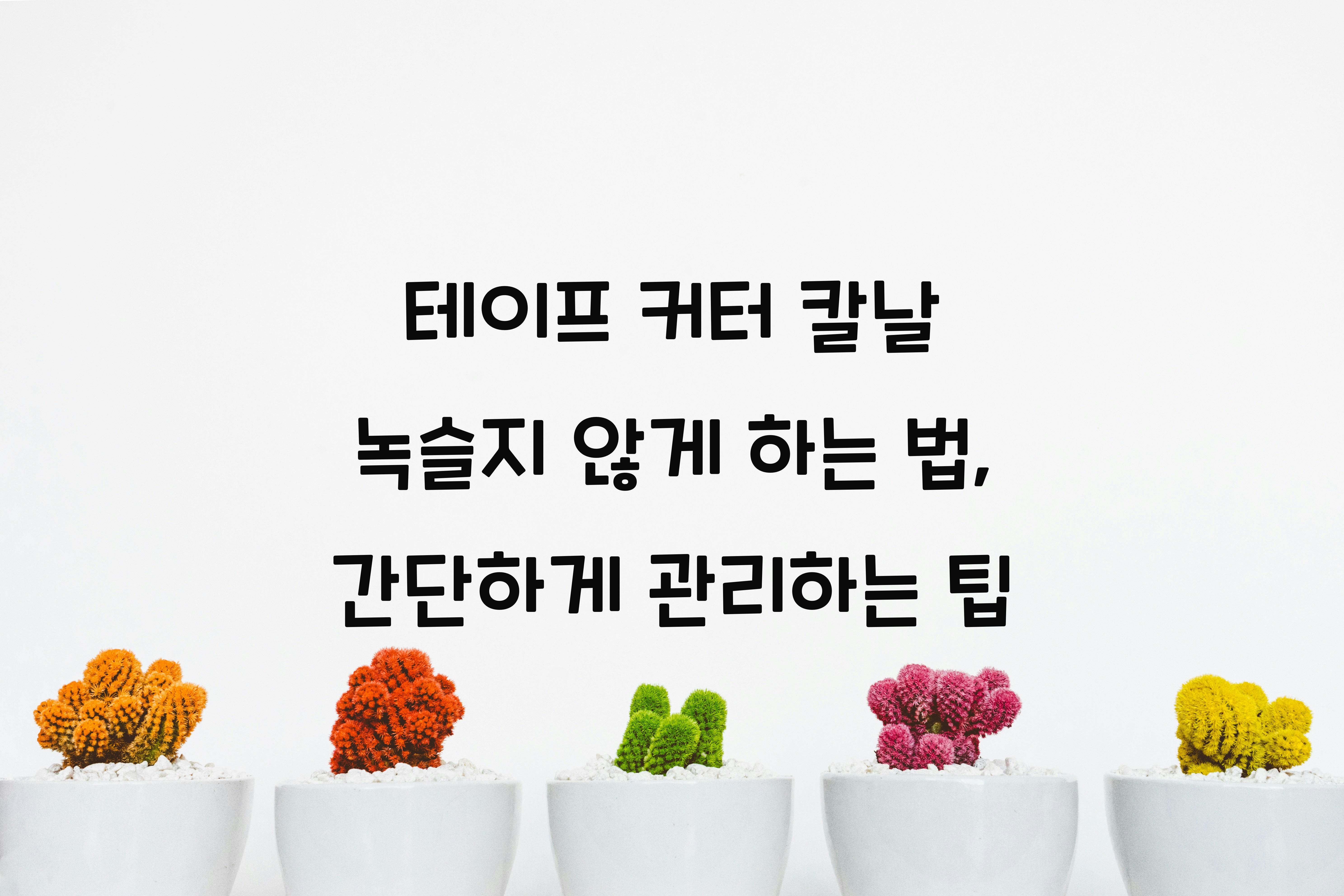 테이프 커터 칼날 녹슬지 않게 하는 법