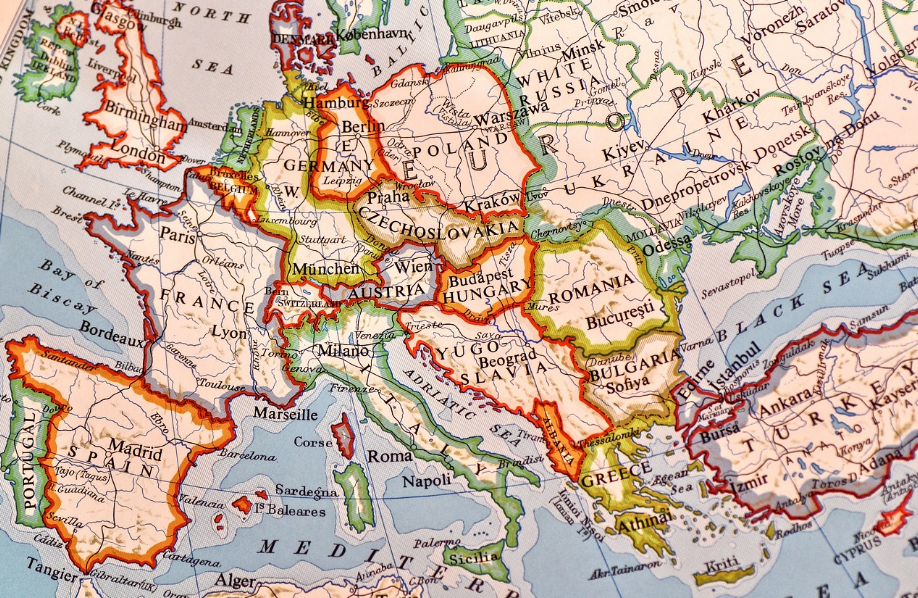 유럽여행지 관련 지도 사진