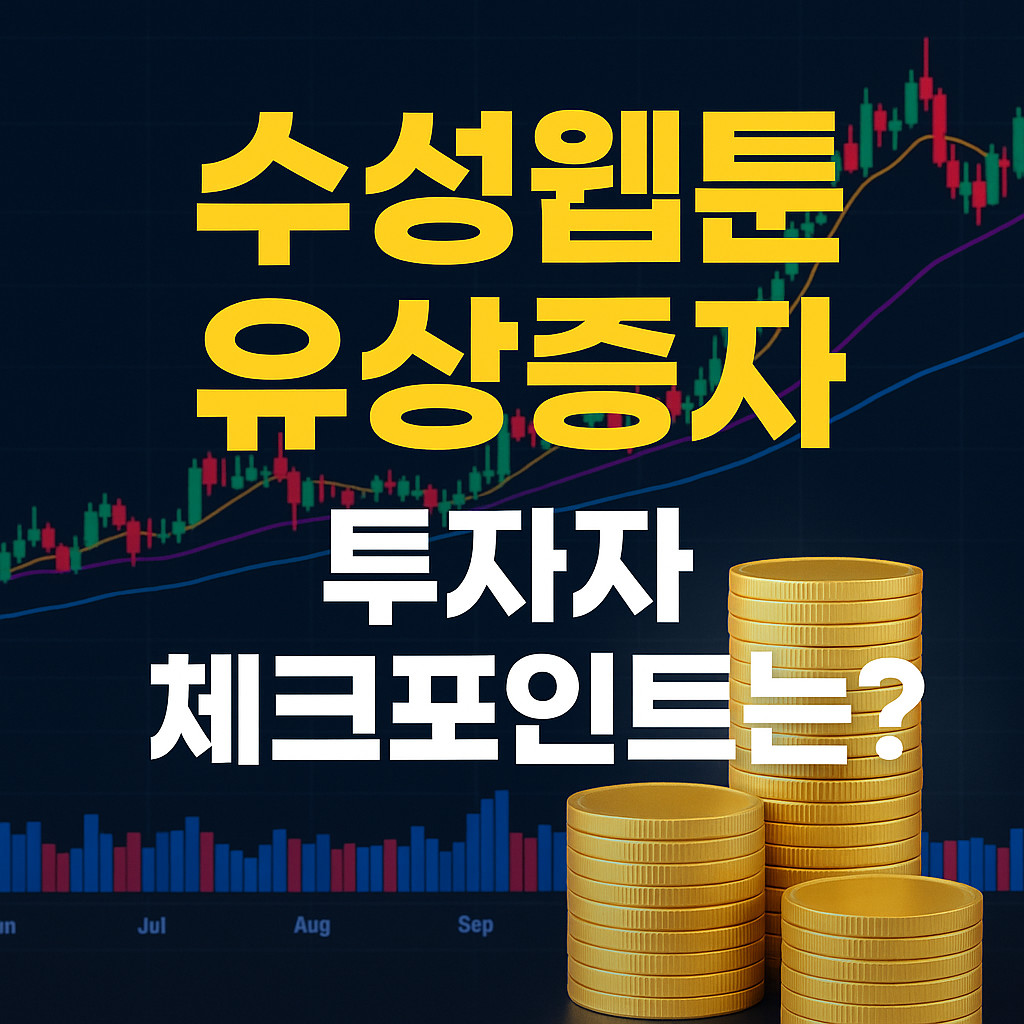 수성웹툰 유상증자 추가상장, 투자자들이 꼭 알아야 할 핵심 정리