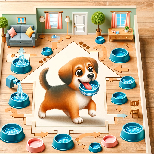 강아지에게 음수량