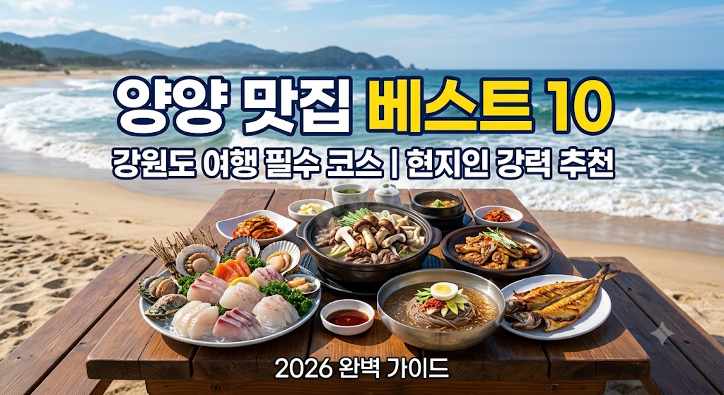 양양 맛집 베스트10