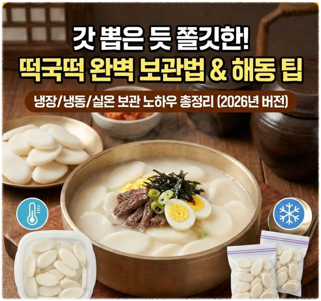 떡국떡 보관법