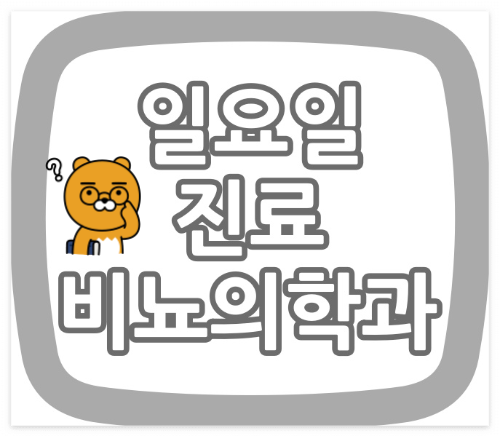일요일 진료 하는 병원