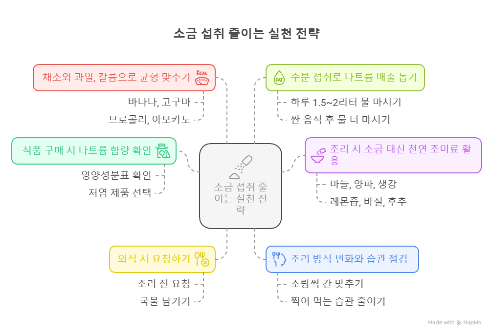 소금 줄이는 실천