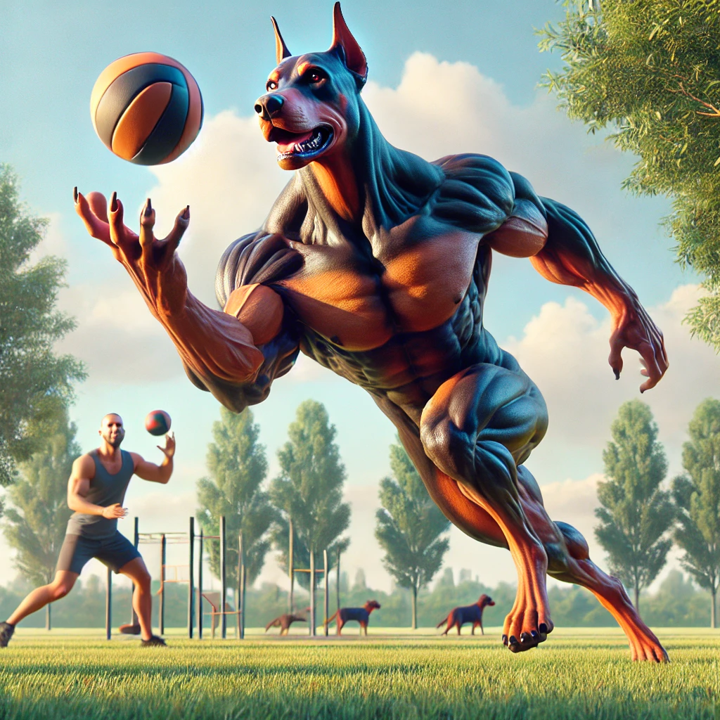 도베르만_심장_건강_유지법-운동-공놀이